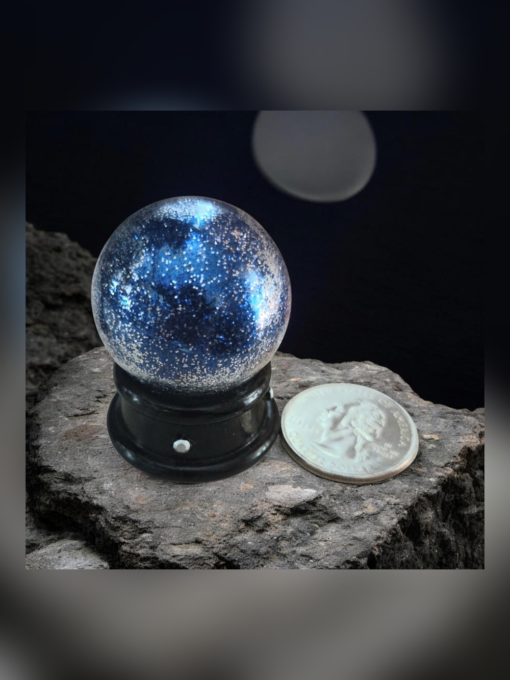 Handmade Mini Glitter Crystal Ball Decor